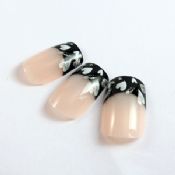 Plastic elegant French Manicure Fake Nails for women images