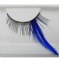 Schwarze Wimpern mit blauen Feder small picture