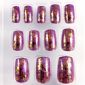 Healthy Pre Glued Acrylic Fake Nails with glitter printing small picture