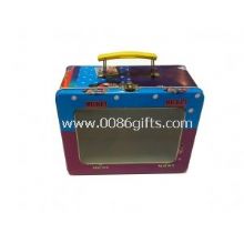 Colorful Metal Square Tin Containers Hinge Box For Packing images