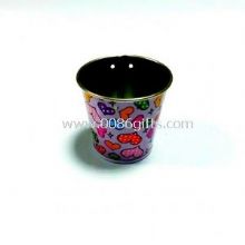 Cute Painted Metal Tin Bucket With Handle For Spices / Popcorn images