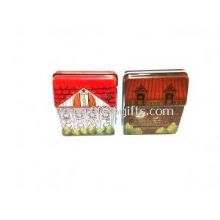 Painted Cartoon Food Grade Tin Containers Tin Can With Cover / Lid images