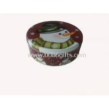 X mas Round Tin Cookie Containers images