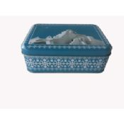 Blaue CookieContainer Metall Zinn images