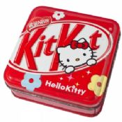 Κόκκινο Hello Kitty τετράγωνο / ορθογώνιο κιβώτιο κασσίτερου images