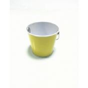 Round Yellow Small Metal Water Pail images