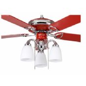 Červený dekorativní úsporná venkovní stropní ventilátor světlo Kit images