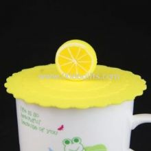 Fruit lemon logo silicone cup top cover images