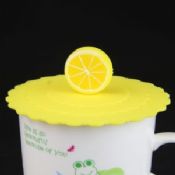 Плод лимона логотип силиконовые чашки верхняя крышка images