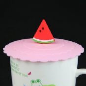 Fruit watermelon logo silicone cup lids top cover images