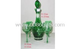 Colored bottle and golet Cup Wine Glass Gift Sets images