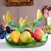 Имитация цветной глазури моды смолы фруктов чаша images