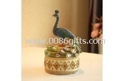 The peacock jewelry box Jewelry box household gift images