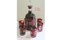 Red Party Decrotion Stemless Wine Glass cup and bottle wine Sets images