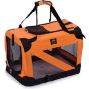 Soft Folding Travel Collapsible Pet Dog Crate Carrier Bag with leash holder images