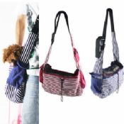 Striped Canvas Sling Bag Pet Carrier images