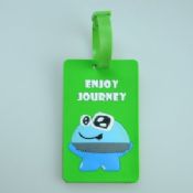 Plastic luggage tag with loop strap images