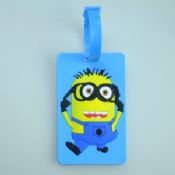 Rubber pvc luggage tag with 3D mold logo by customized images