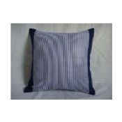 Cushion with 2 blue sidings images