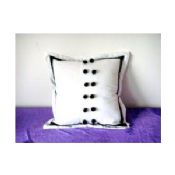 White and Black cotton fabric cushion images