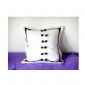 White and Black cotton fabric cushion small picture
