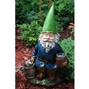 Gnomes de jardin drôle avec bâton images