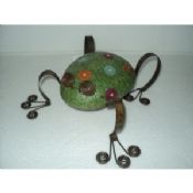 Мини-лягушка с зеленым цветом статуи животных сад для детских игрушек images