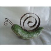 Polyresin Green Snail Garden Animal Statues toys with handpainting images
