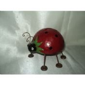 Red color ceramic Ladybug Animal Garden Statues stands for decorating images