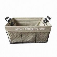Steel Laundry Basket/Box with Cotton Lining images