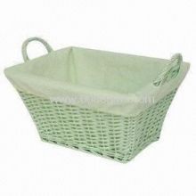Willow Basket with Fabric images