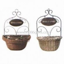 Willow Flower Baskets/Box with Metal Frame images