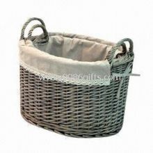 Willow Laundry Basket with double handle images
