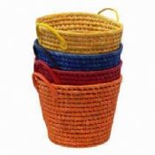 Laundry Basket, Handmade/Corn Rope/OEM Services Provided images