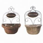 Willow Flower Baskets/Box with Metal Frame images