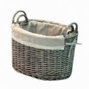 Willow Laundry Basket with double handle images