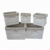 Willow Storage Basket/Boxes Set of 5 images