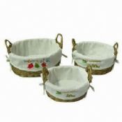 Willow storage baskets in various colors/styles images