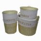 Willow Laundry Baskets with Lining, 3 Sets small picture