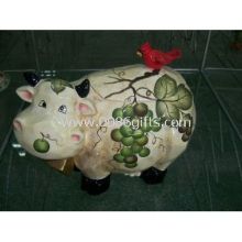 Customized design cow shape Ceramic Cookie Jars for dinnerware Sets images