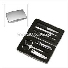 small metal frame glossy PU pouch manicure set images