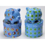 Unik og nydelig stil forseglet grisen keramiske penger Box images