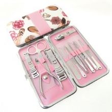 Button closure mini manicure set with button images