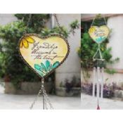 Friendship in Heart shape Stained Glass Suncatcher images