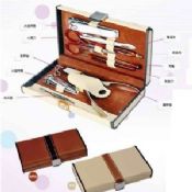 Promotional gift design of button closure with key ring multifunction manicure set images