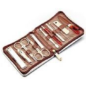 PU Pouch Button Manicure Set images