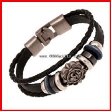 Black Leather Bracelet images