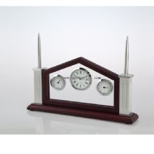 Desk clock with pen holders images