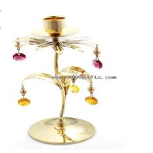 Gold Plated Crystals Candlestick images