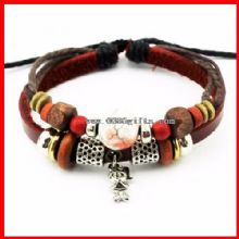 Small Girls Charm Leather Bracelet images